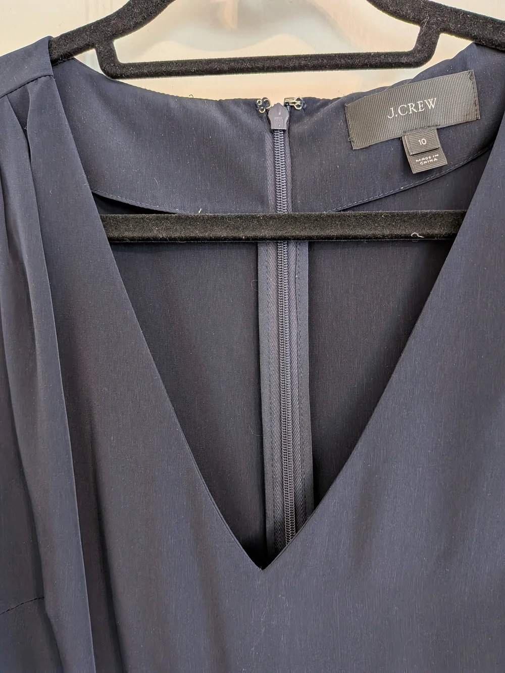 J.Crew Navy Blue Sleeveless V-Neck Belted Jumpsuit Size 10